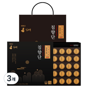 헤밀레 동방비책 침향단 + 쇼핑백, 3개, 112.5g