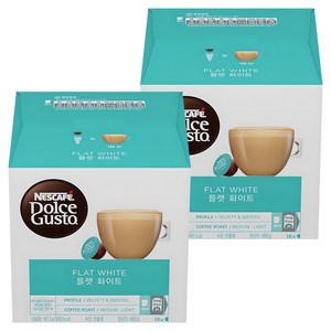 돌체구스토 플랫 화이트 캡슐커피, 11.7g, 16개입, 2개