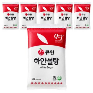 큐원 하얀 설탕, 5kg, 6개