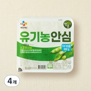 행복한콩 유기농 두부 부침용, 300g, 4개