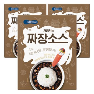 베베쿡 처음먹는 덮밥 소스, 짜장, 200g, 3개