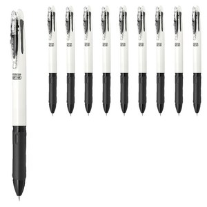 제브라 클립온 슬림 소프트 3C 3색펜 0.7mm, 화이트, 10개