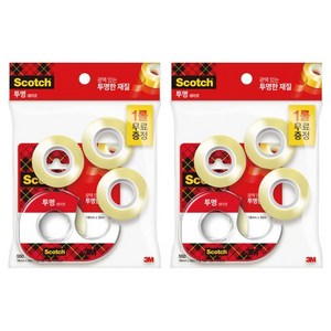 쓰리엠 스카치 투명 테이프 디스펜서 581D 18mm x 15mm 1개 + 550리필 18mm x 30mm 3개, 2세트
