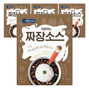 베베쿡 처음먹는 덮밥 소스, 짜장, 200g, 4개