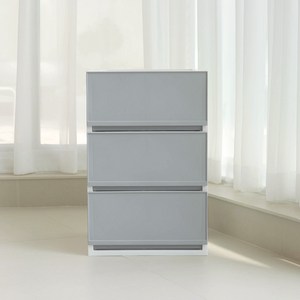샤바스 컬러스토리 서랍장 400, 그레이, 3단