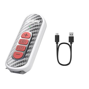 셀루미 안드로이드 전용 줌기능 무선 블루투스 리모컨, SEL-ZM120G, 화이트 + 레드, 1개