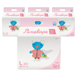 페넬로페 씬씬씬 플러스 팬티기저귀 여아용, 4단계, 136매