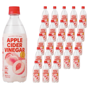 클룹 애사비소다 신비복숭아 제로 탄산음료, 500ml, 24개