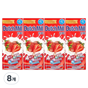 더치밀 요거트 드링크 딸기맛, 8개, 180ml