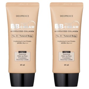 디오프러스 매직 비비크림 SPF50+ PA++++, 21호내추럴베이지, 60ml, 2개