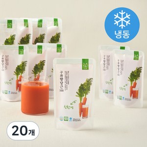 아임제주 친환경인증 구좌향 당근 100 착즙주스 (냉동), 120g, 20개