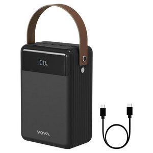 보바 고속충전 대용량 보조배터리 80000mAh 22.5W, 블랙, VA-180