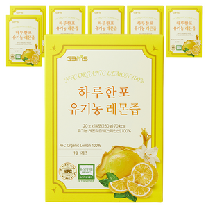 지비엠에스 하루한포 유기농 레몬즙, 20g, 98개