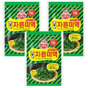 오뚜기옛날 자른미역, 80g, 3개