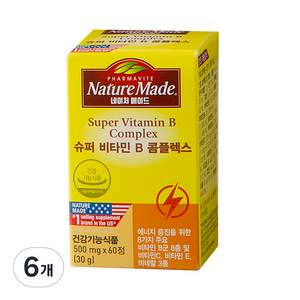 네이처메이드 슈퍼 비타민B 콤플렉스 30g, 60정, 6개