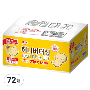 해태제과 허니버터칩, 33g, 72개