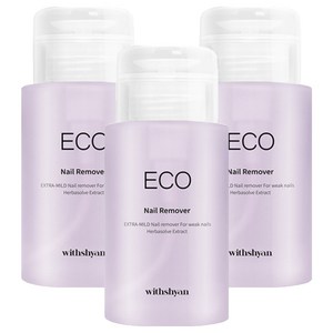 위드샨 대용량 펌프형 에코네일리무버, 200ml, 3개