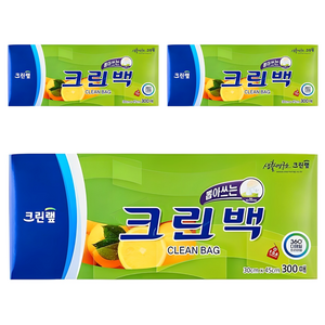 크린랩 뽑아쓰는 크린백 30cm x 45cm, 대(L), 300개입, 3개