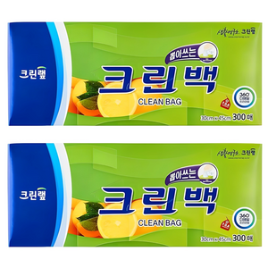 크린랩 뽑아쓰는 크린백 30cm x 45cm, 대(L), 300개입, 2개