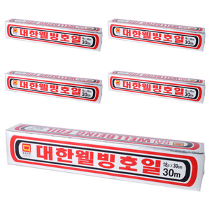 대한웰빙은박접시 호일 30cm x 30m, 5개
