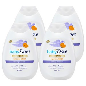 베이비도브 카밍 모이스처 바디로션, 400ml, 4개