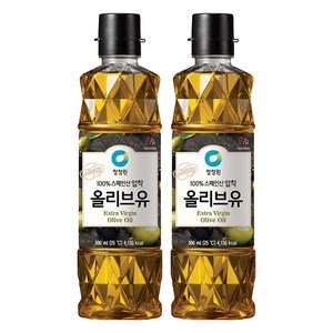 청정원 엑스트라버진 올리브유, 500ml, 2개