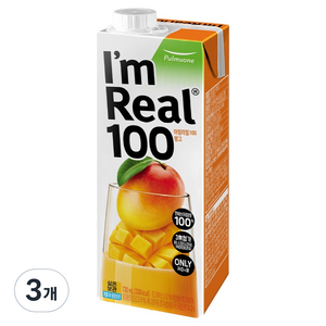 아임리얼 100 망고, 3개, 730ml