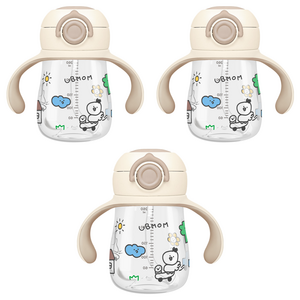 유비맘 트라이탄 데일리 원터치 빨대컵, 260ml, 3개, 초코