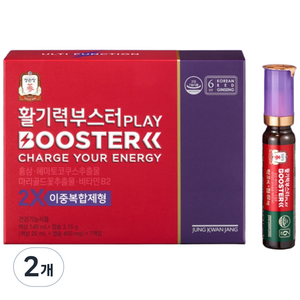 정관장 활기력 부스터 플레이 + 쇼핑백, 2개, 7회분