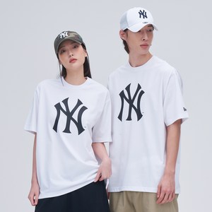 뉴에라 남녀공용 MLB 빅 로고 뉴욕 양키스 반팔 티셔츠 14721311 골드박스 특가