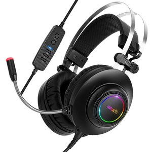 앱코 HACKER 가상 7.1 RGB 진동 노이즈 캔슬링 마이크 3D 초경량 게이밍 헤드셋, N550, 블랙