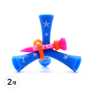 골프디아 티더라 삼발이 골프티, 블루, 2개