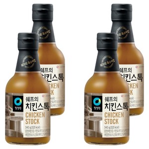 청정원 쉐프의 치킨스톡, 340g, 4개