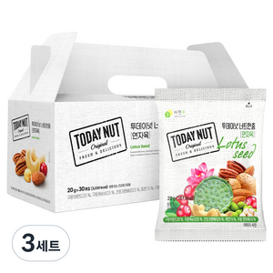 투데이넛 너트한줌 연자육 견과 선물 세트, 3세트