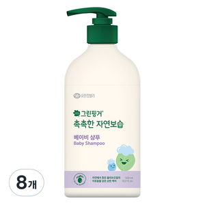 그린핑거 촉촉한 자연보습 베이비 샴푸, 500ml, 8개