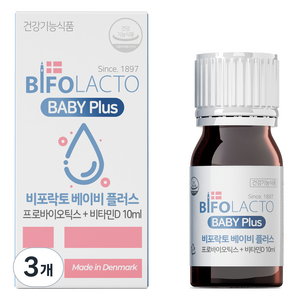 비포락토 베이비 플러스 프로바이오틱스 + 비타민D, 3개, 10ml