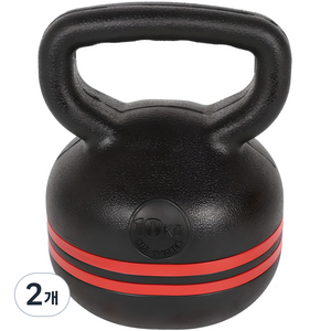 아리프 레드라인 케틀벨, 블랙 + 레드, 10kg, 2개