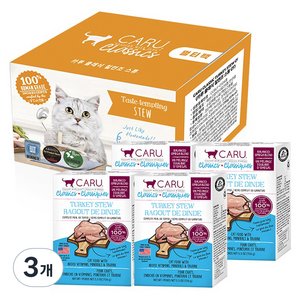 카루펫푸드 전연령 고양이 클래식 스튜, 칠면조, 624g, 3개