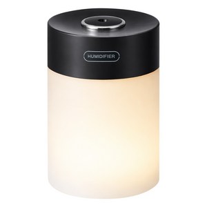 홈플래닛 무드 라이팅 미스트 분사 미니 가습기 600ml, 블랙, LLD-J261