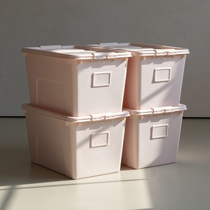 리빙숲 온도 리빙박스, 클레이핑크, 72L, 4개