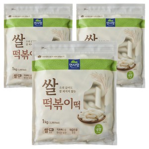 면사랑 쌀 떡볶이떡, 1kg, 3개