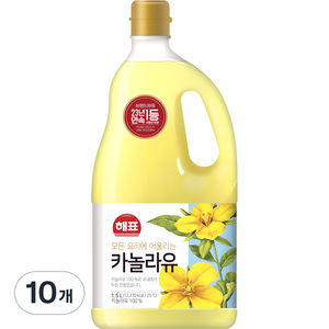 해표 카놀라유, 1.5L, 10개