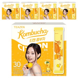 티젠 콤부차 유자, 5g, 30개입, 5개