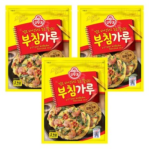 오뚜기 부침가루, 2kg, 3개