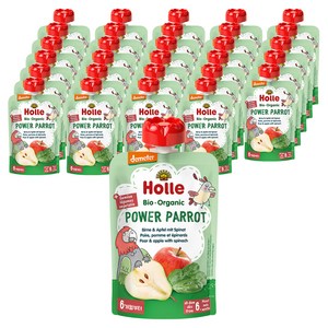 홀레 이유식 파우치 파워패럿, 배 + 사과 + 시금치, 100g, 36개
