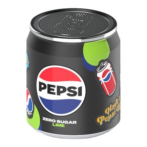 펩시 와이어리스 미니 스피커 + 스트랩 + 스티커, PEP-MBS01, LIME