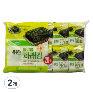 풀무원 들기름 파래김, 100g, 2개