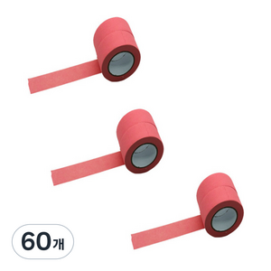 만들하비 컬러 종이 마스킹 테이프 1cm x 13m, 핑크, 60개