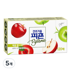 피죤 건조기용 보타닉 시트 섬유유연제 애플밤 본품, 120매, 5개