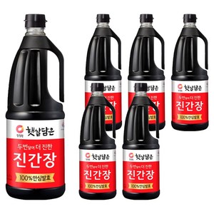 청정원 두번달여 더 진한 진간장, 1.7L, 6개